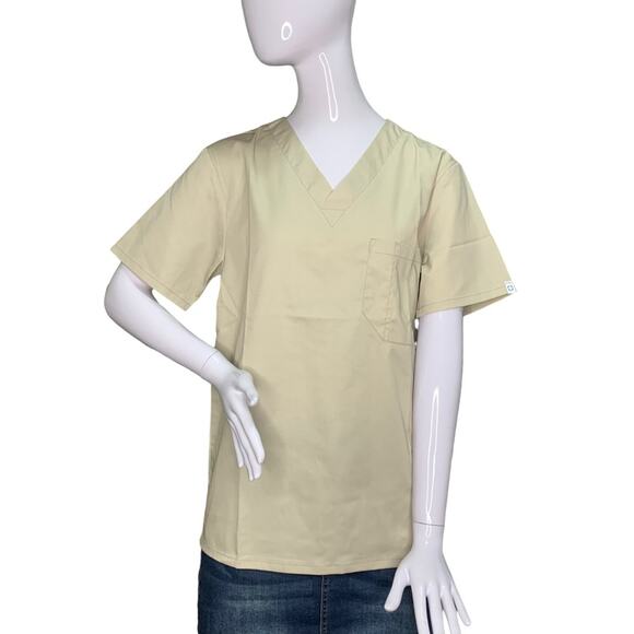 Cherokee NWT Workwear Unisex Tan Size XS One Front Pocket - Picture 1 of 8